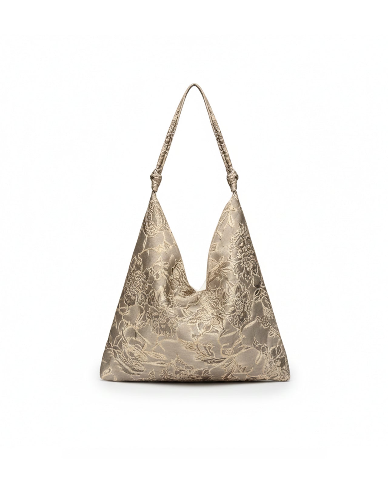 MATKEI “Gilded Glow” Jacquard Crossbody Bag — Triangle & Slim